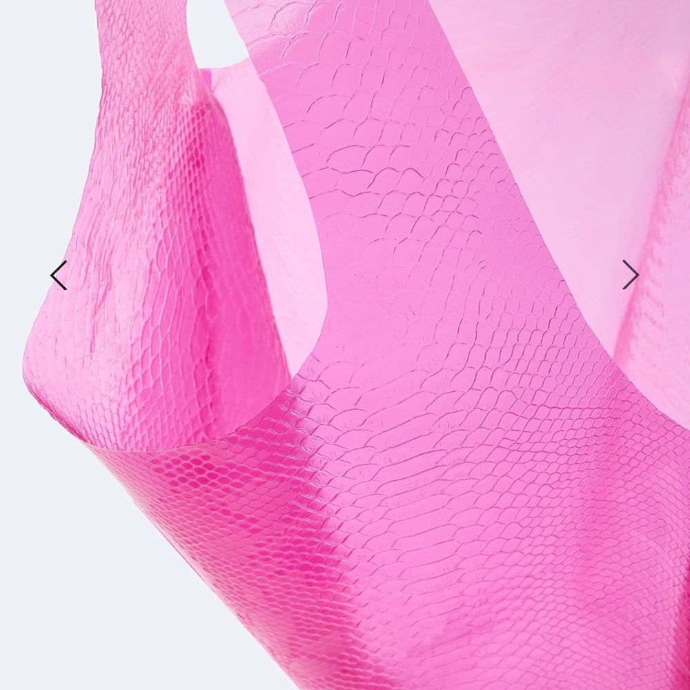 Sally LaPointe Pink Fuchsia Cclear Tote Bag with Glossy Finish - Picture 3 of 7